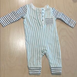 Pehr Stripped Blue and White Kids One Piece / 0-3 mo